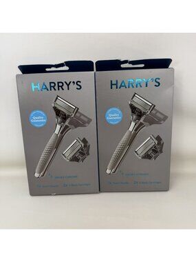 Harry's Men's Handle Razor with 2 5 Blade Cartridge Lot Of 2